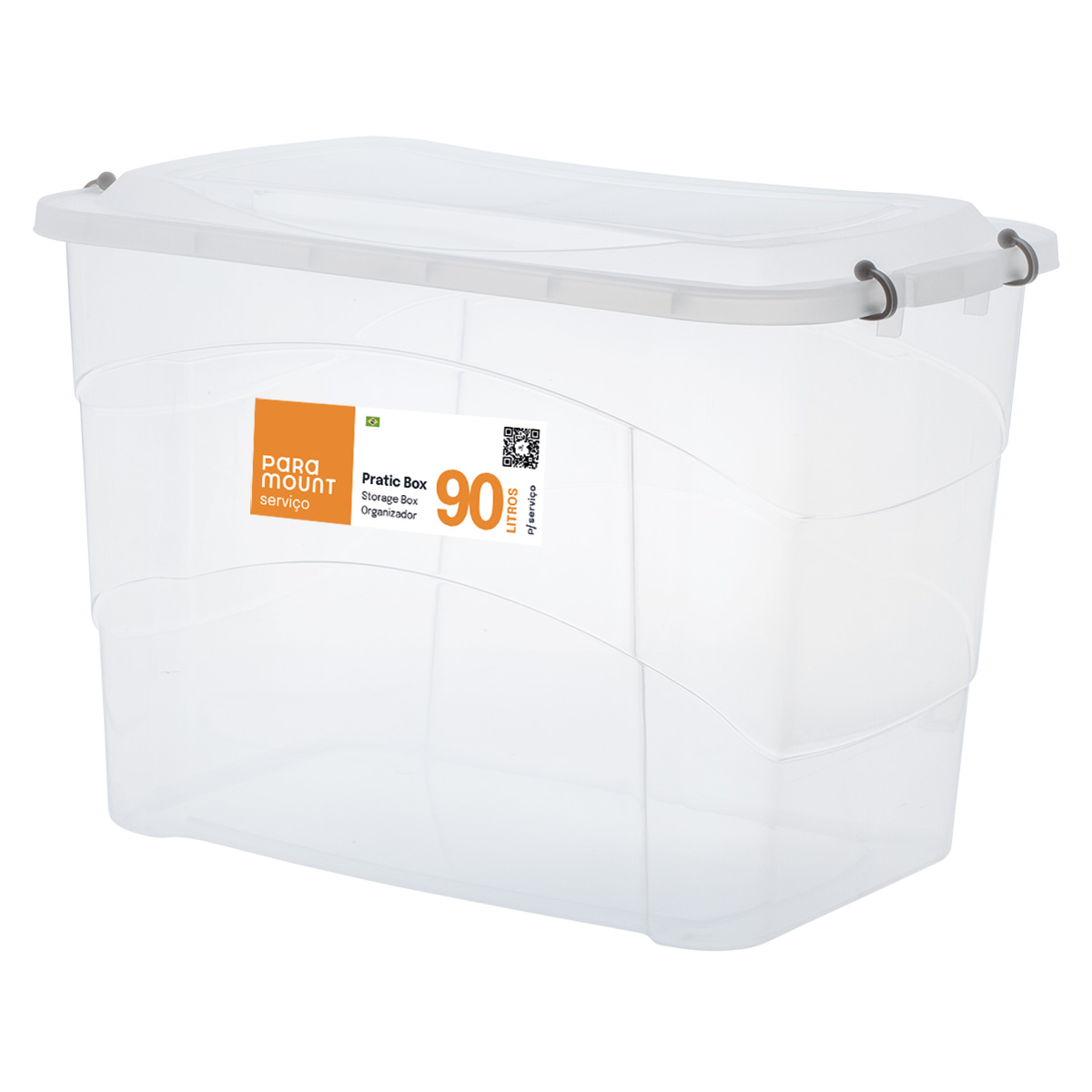 Pratic Box 90 Litros 66 X 44 X 45 cm - Paramount Plásticos