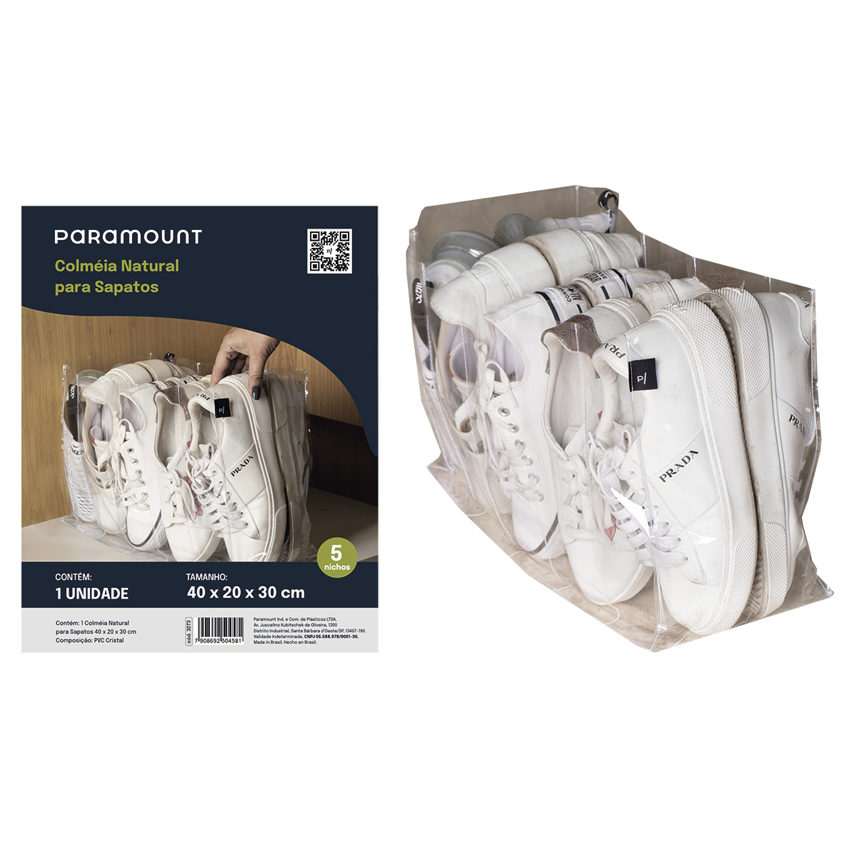 Colméia Natural p/ Sapatos - Paramount Plásticos