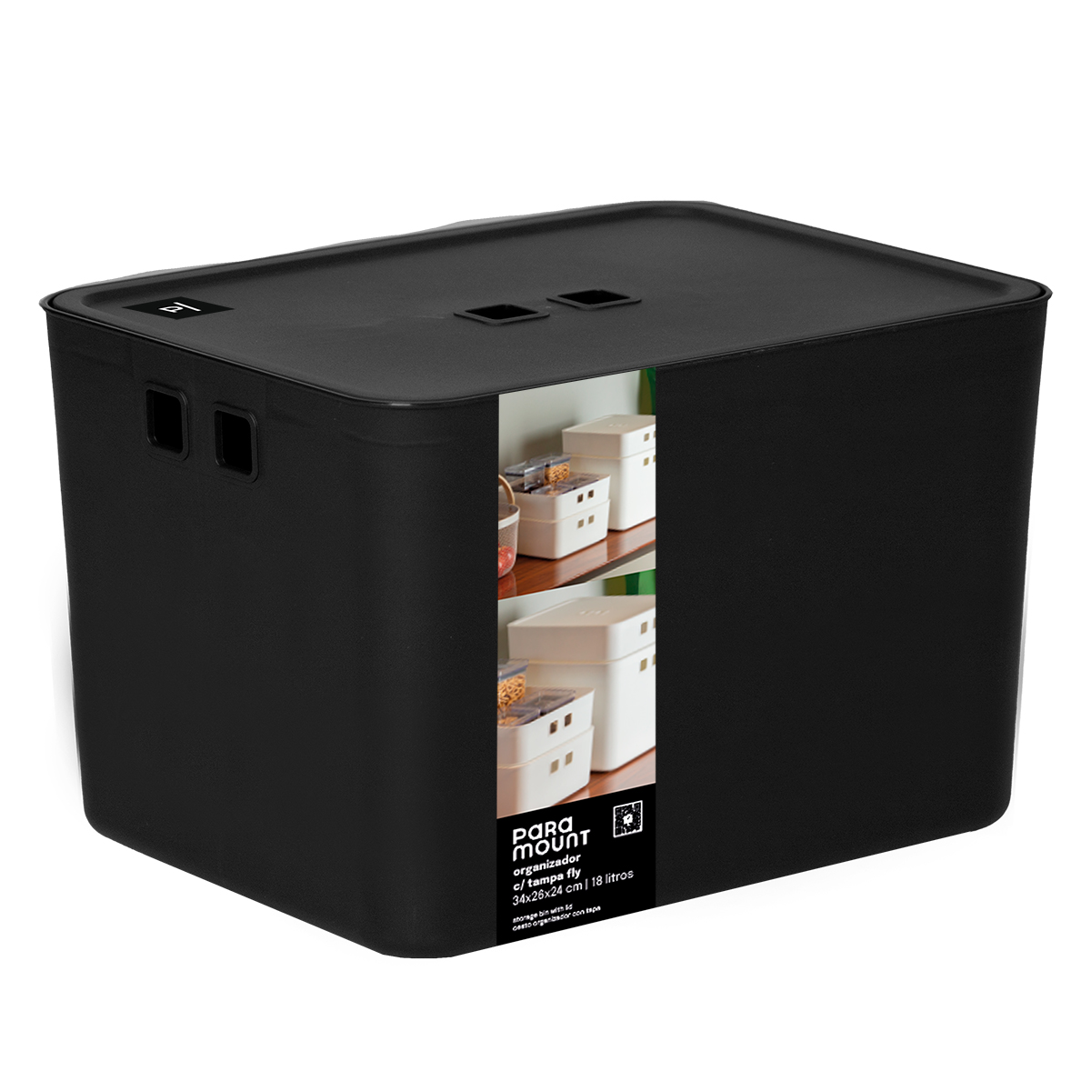 Organizador c/ Tampa Fly 18 Lts - Paramount Plásticos
