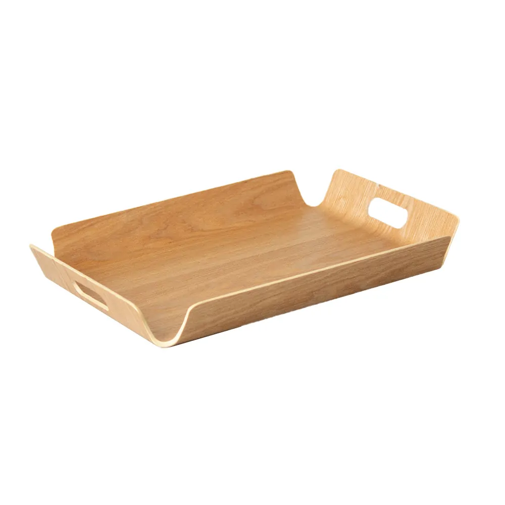 Bandeja Retangular de Bambu com Alça