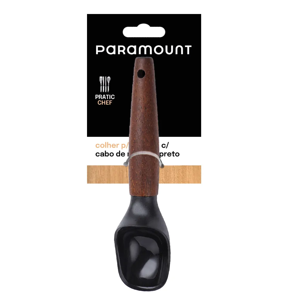 Colher p/ Sorvete c/ Cabo de Madeira